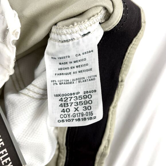 Lee Extreme Comfort Pants Mens 40x30 Light Khaki Stretch Chino Flat Front NWT - Picture 6 of 9